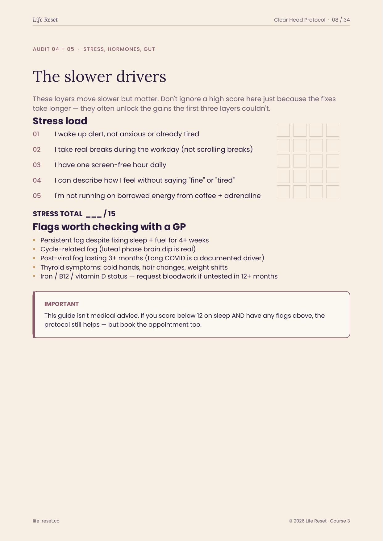 Clear Head Protocol preview page 1