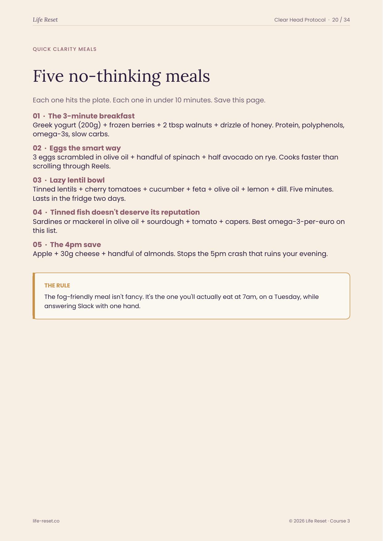 Clear Head Protocol preview page 3